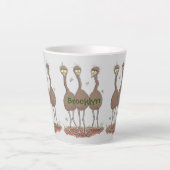 Funny Australian emu trio cartoon illustratie Latte Mok (Voorkant)