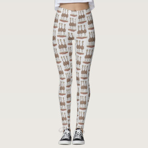 Funny Australian emu trio cartoon illustratie Leggings