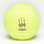 Funny Australian emu trio cartoon illustratie Tennisballen (Achterkant)
