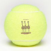 Funny Australian emu trio cartoon illustratie Tennisballen (Voorkant)