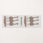 Funny Australian emu trio cartoon illustratie Yogamat (Achterkant (horizontaal))