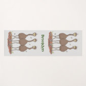 Funny Australian emu trio cartoon illustratie Yogamat (Voorkant (horizontaal))