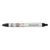 Funny Australian emu trio cartoon illustratie Zwarte Inkt Pen (Voorkant)