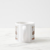 Funny Australian emu trio cartoon illustration Espresso Kop (Achterkant)