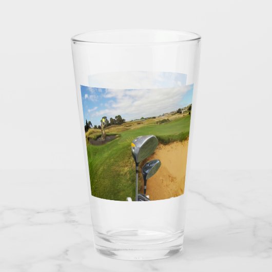 Funny Australian Golf Design, Beer Glass Glas (Achterkant)
