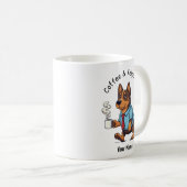 Funny Australian Kelpie Dog Business Suit Coffee  Koffiemok (Voorkant rechts)