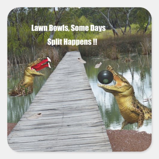 Funny Australian Lawn Bowls Design, Stickers (Voorkant)