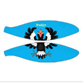 Funny Australian magpie cartoon illustratie Basketbal (Panelen)