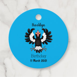 Funny Australian magpie cartoon illustratie Bedankjes Labels