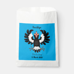 Funny Australian magpie cartoon illustratie Bedankzakje