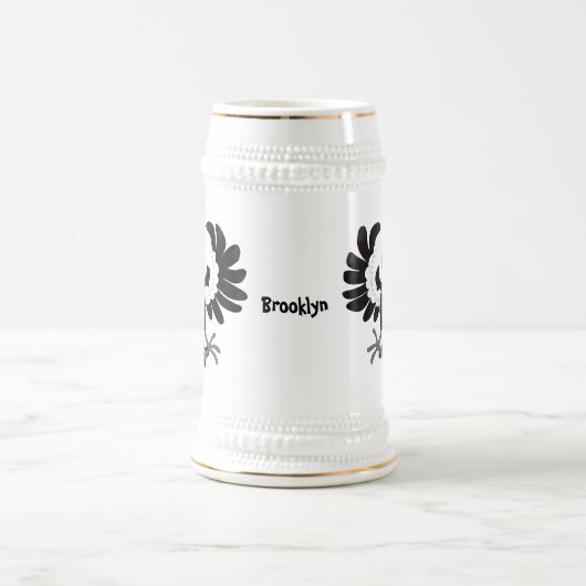 Funny Australian magpie cartoon illustratie Bierpul (Center)