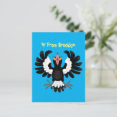 Funny Australian magpie cartoon illustratie Briefkaart (Staand voorkant)