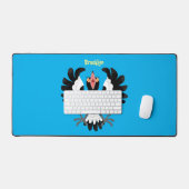 Funny Australian magpie cartoon illustratie Bureaumat (Keyboard & Muis)