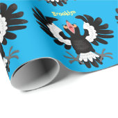 Funny Australian magpie cartoon illustratie Cadeaupapier (Rol Hoek)