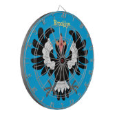 Funny Australian magpie cartoon illustratie Dartbord (Voorkant Links)