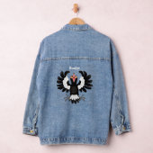 Funny Australian magpie cartoon illustratie Denim Jacket (Hangar)