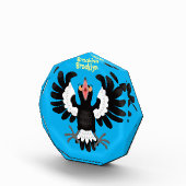 Funny Australian magpie cartoon illustratie Fotoblokken (Rechts)