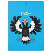 Funny Australian magpie cartoon illustratie Klembord (Achterkant)