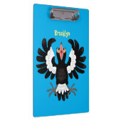 Funny Australian magpie cartoon illustratie Klembord (Rechts)