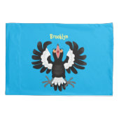Funny Australian magpie cartoon illustratie Kussensloop (Achterkant)