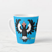 Funny Australian magpie cartoon illustratie Latte Mok (Linkerhoek)