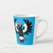 Funny Australian magpie cartoon illustratie Latte Mok (Rechts)