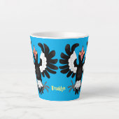 Funny Australian magpie cartoon illustratie Latte Mok (Voorkant)