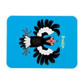 Funny Australian magpie cartoon illustratie Magneet (Horizontaal)