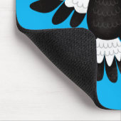 Funny Australian magpie cartoon illustratie Muismat (Hoek)