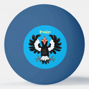 Funny Australian magpie cartoon illustratie Pingpongbal