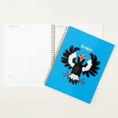 Funny Australian magpie cartoon illustratie Planner (Display)