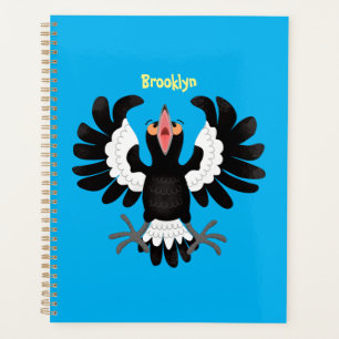 Funny Australian magpie cartoon illustratie Planner