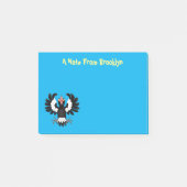 Funny Australian magpie cartoon illustratie Post-it® Notes (Voorkant)