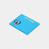 Funny Australian magpie cartoon illustratie Post-it® Notes (Schuin)