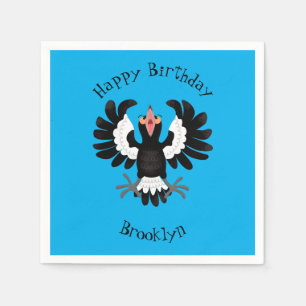 Funny Australian magpie cartoon illustratie Servet