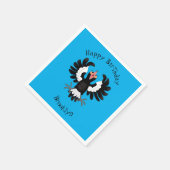 Funny Australian magpie cartoon illustratie Servet (Hoek)