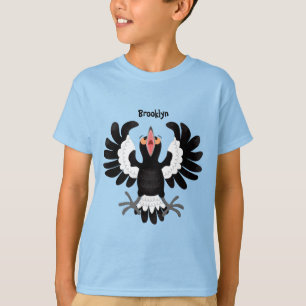 Funny Australian magpie cartoon illustratie T-shirt