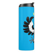 Funny Australian magpie cartoon illustratie Thermosbeker (Gedraaid links)