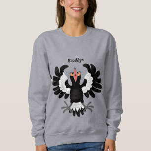 Funny Australian magpie cartoon illustratie Trui