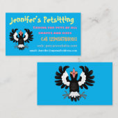 Funny Australian magpie cartoon illustratie Visitekaartje (Voorkant / Achterkant)