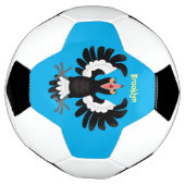 Funny Australian magpie cartoon illustratie Voetbal (Gedraaid)