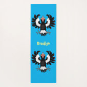 Funny Australian magpie cartoon illustratie Yogamat (Achterkant)