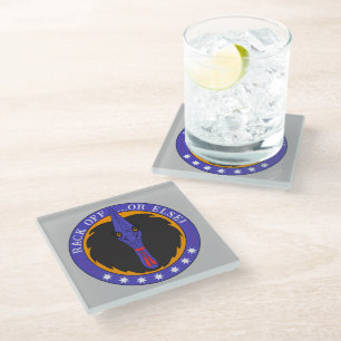 Funny Australian Quote Cassowary Bird Cartoon Glazen Onderzetter