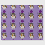 Funny Australian Shepherd Birthday Giftwrap Cadeaupapier (Vlak)