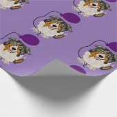 Funny Australian Shepherd Birthday Giftwrap Cadeaupapier (Hoek)