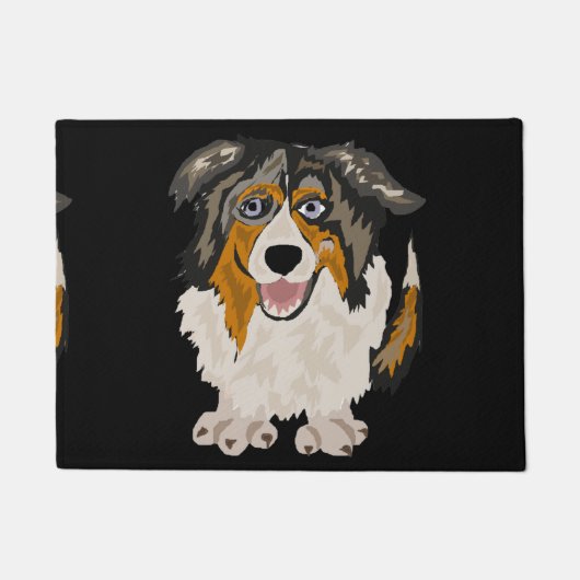Funny Australian Shepherd Dog Art Deurmat (Voorkant)