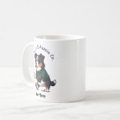 Funny Australian Shepherd dog Business Suit Coffee Koffiemok (Voorkant links)