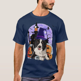 Funny Australian Shepherd Dog Halloween Witch Pump T-shirt