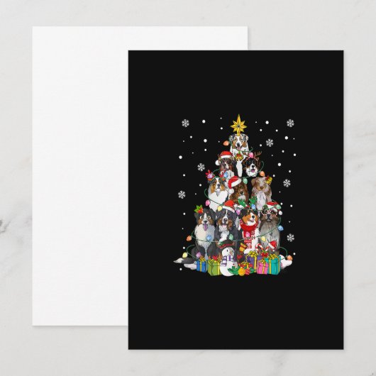 Funny Australian Shepherd Dog Kerstmis Kaart (Voorkant / Achterkant)