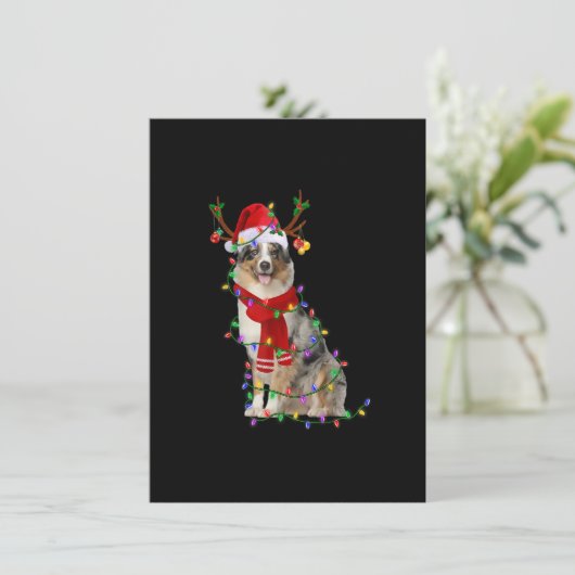 Funny Australian Shepherd Dog Tree Light Kaart (Staand voorkant)